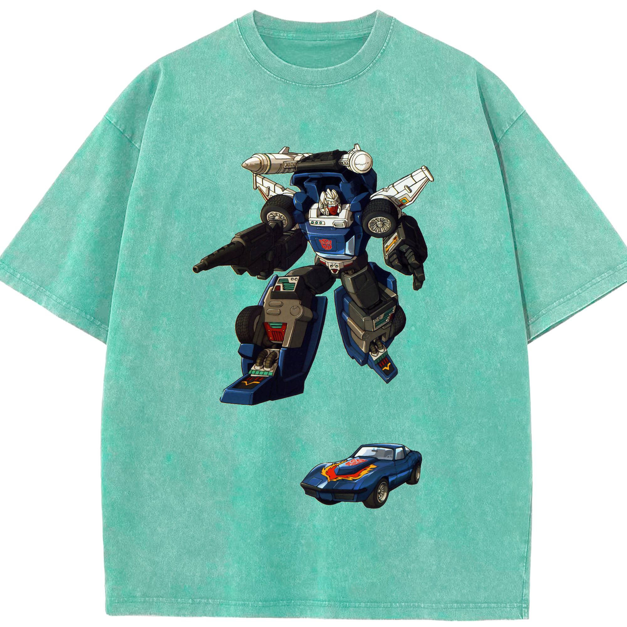 （画像用）  綿100% ヴィンテージ風 半袖Tシャツ（フロントプリント）